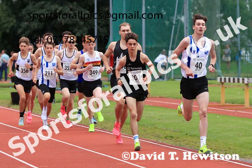 The 1500 metres, Wednesday, july 24th, 2024 NEGP 5, Monkton Stadium.  Photo: David T. Hewitson/Sports for All Pics